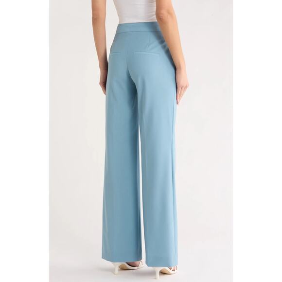 VERONICA BEARD Tonelli Wool Blend Pants in Sea Glass Blue - Picture 2 of 8